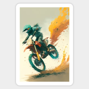 Dirt Bike Anime Style Sticker